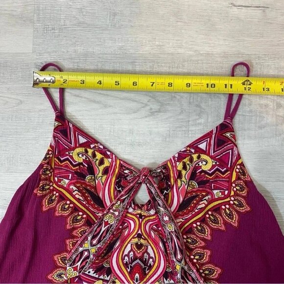 Xhilaration Boho Paisley Print Spaghetti Strap Loose 90s Tank Top Size XS - Picture 14 of 15